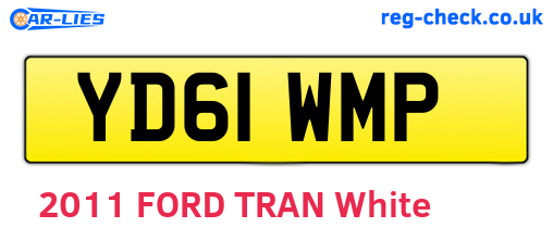 YD61WMP are the vehicle registration plates.