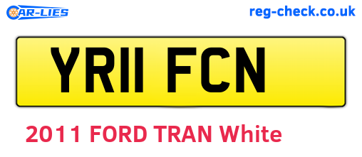 YR11FCN are the vehicle registration plates.