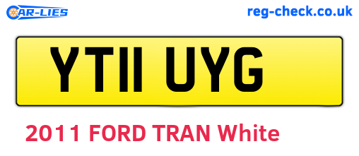 YT11UYG are the vehicle registration plates.