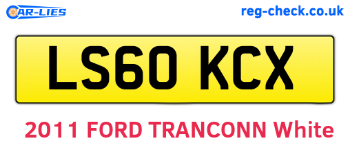 LS60KCX are the vehicle registration plates.