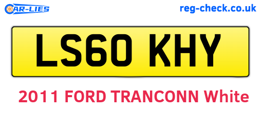 LS60KHY are the vehicle registration plates.