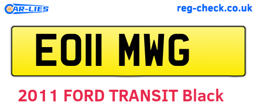 EO11MWG are the vehicle registration plates.