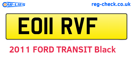 EO11RVF are the vehicle registration plates.