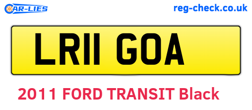 LR11GOA are the vehicle registration plates.
