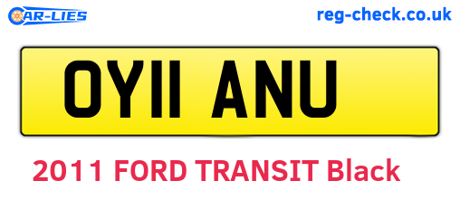 OY11ANU are the vehicle registration plates.