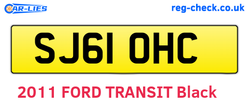 SJ61OHC are the vehicle registration plates.