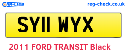 SY11WYX are the vehicle registration plates.