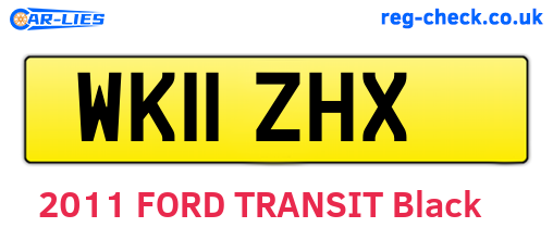 WK11ZHX are the vehicle registration plates.