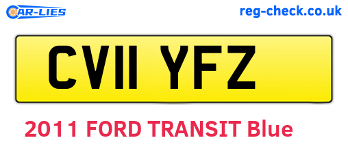 CV11YFZ are the vehicle registration plates.