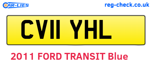 CV11YHL are the vehicle registration plates.