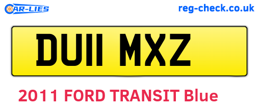 DU11MXZ are the vehicle registration plates.