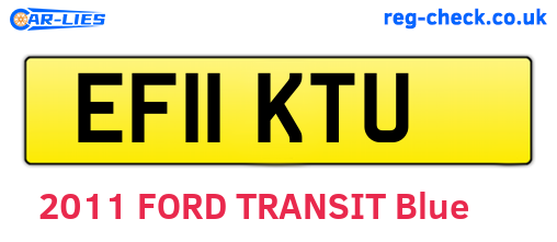 EF11KTU are the vehicle registration plates.