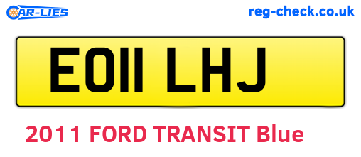 EO11LHJ are the vehicle registration plates.