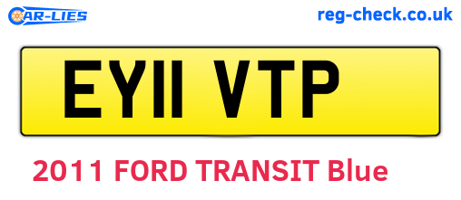 EY11VTP are the vehicle registration plates.