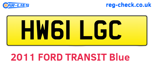 HW61LGC are the vehicle registration plates.