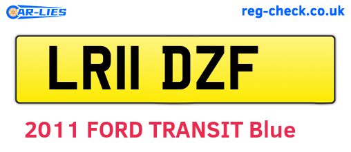 LR11DZF are the vehicle registration plates.