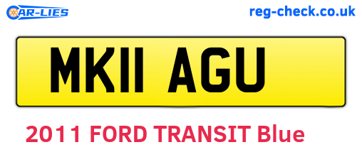 MK11AGU are the vehicle registration plates.