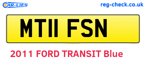 MT11FSN are the vehicle registration plates.