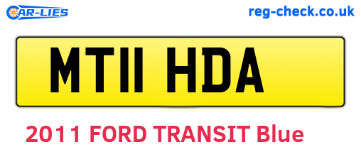 MT11HDA are the vehicle registration plates.