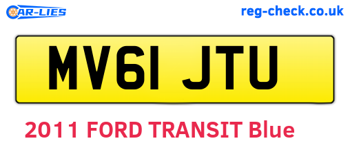 MV61JTU are the vehicle registration plates.