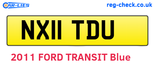 NX11TDU are the vehicle registration plates.