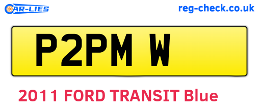 P2PMW are the vehicle registration plates.