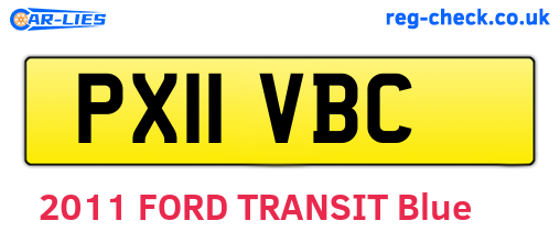 PX11VBC are the vehicle registration plates.