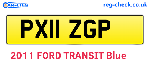 PX11ZGP are the vehicle registration plates.