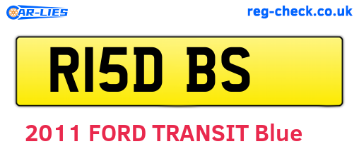 R15DBS are the vehicle registration plates.