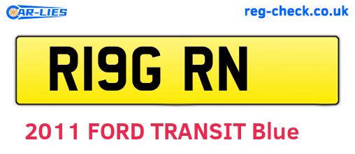 R19GRN are the vehicle registration plates.