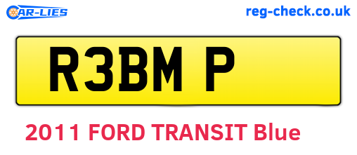 R3BMP are the vehicle registration plates.