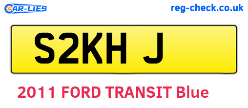 S2KHJ are the vehicle registration plates.