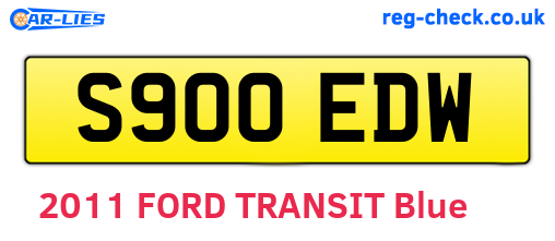 S900EDW are the vehicle registration plates.