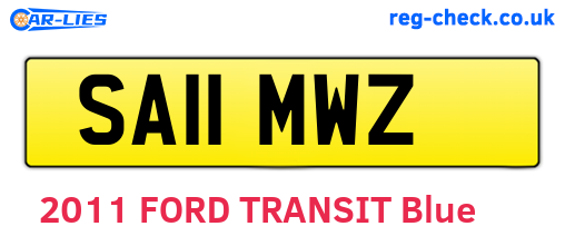 SA11MWZ are the vehicle registration plates.