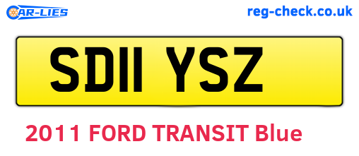 SD11YSZ are the vehicle registration plates.