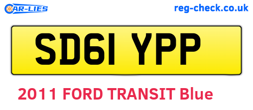 SD61YPP are the vehicle registration plates.