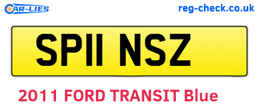 SP11NSZ are the vehicle registration plates.