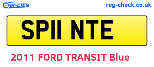 SP11NTE are the vehicle registration plates.