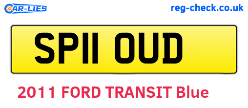 SP11OUD are the vehicle registration plates.