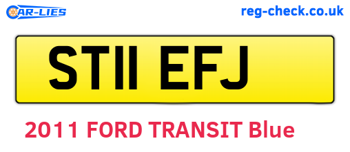 ST11EFJ are the vehicle registration plates.