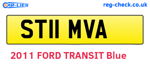 ST11MVA are the vehicle registration plates.