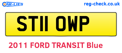 ST11OWP are the vehicle registration plates.