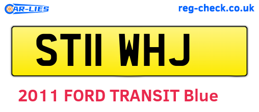 ST11WHJ are the vehicle registration plates.