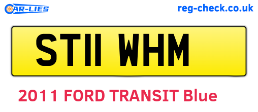 ST11WHM are the vehicle registration plates.