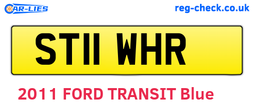 ST11WHR are the vehicle registration plates.