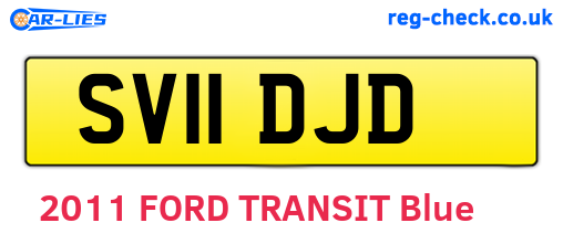 SV11DJD are the vehicle registration plates.