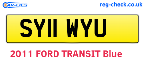 SY11WYU are the vehicle registration plates.