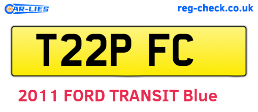 T22PFC are the vehicle registration plates.