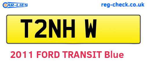T2NHW are the vehicle registration plates.