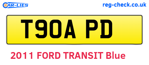 T90APD are the vehicle registration plates.